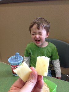 "I broke this cheese in half."