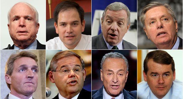 Members of the Gang of Eight Credit: Politico