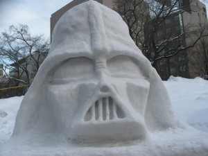Darth Vader Snow Sculpture